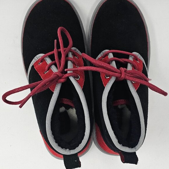 NEW! Ugg Neumel Mashup Black Red Suede Chukka Boots Mens Size 10 - Picture 7 of 13